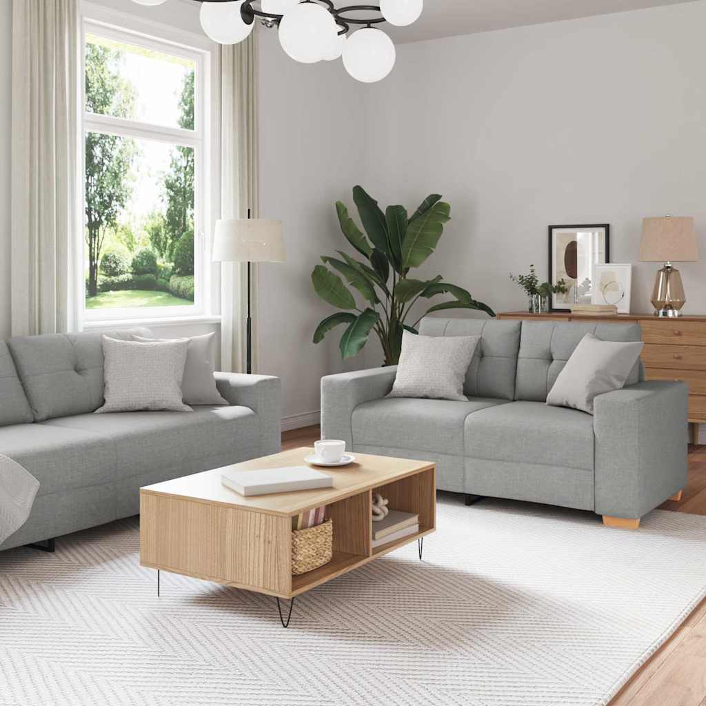 Ensemble de Canapés 2 pcs Gris 221 x 78 x 80 cm Tissu - XIOS