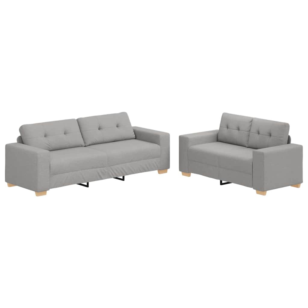 Ensemble de Canapés 2 pcs Gris 221 x 78 x 80 cm Tissu - XIOS