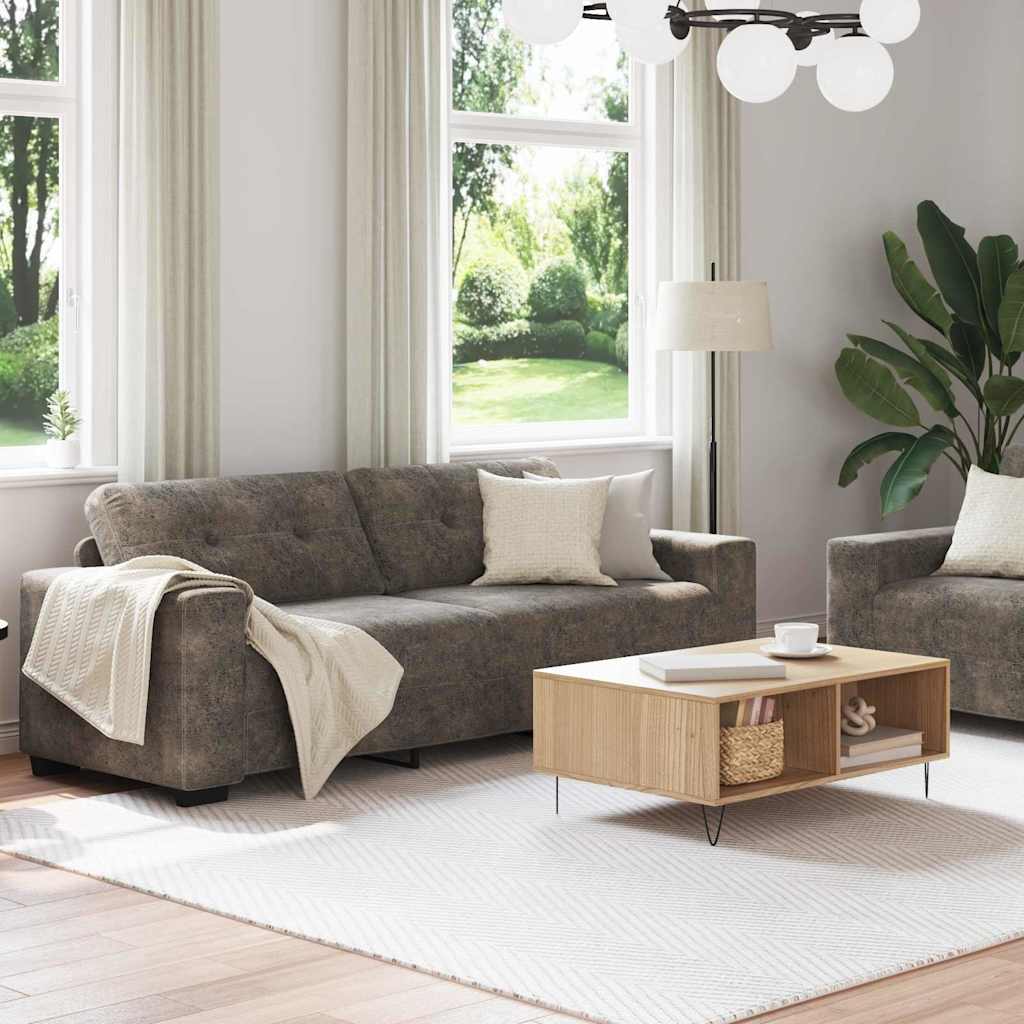 Canapé 2 pcs Gris foncé 221 x 80 x 80 cm tissu - XIOS