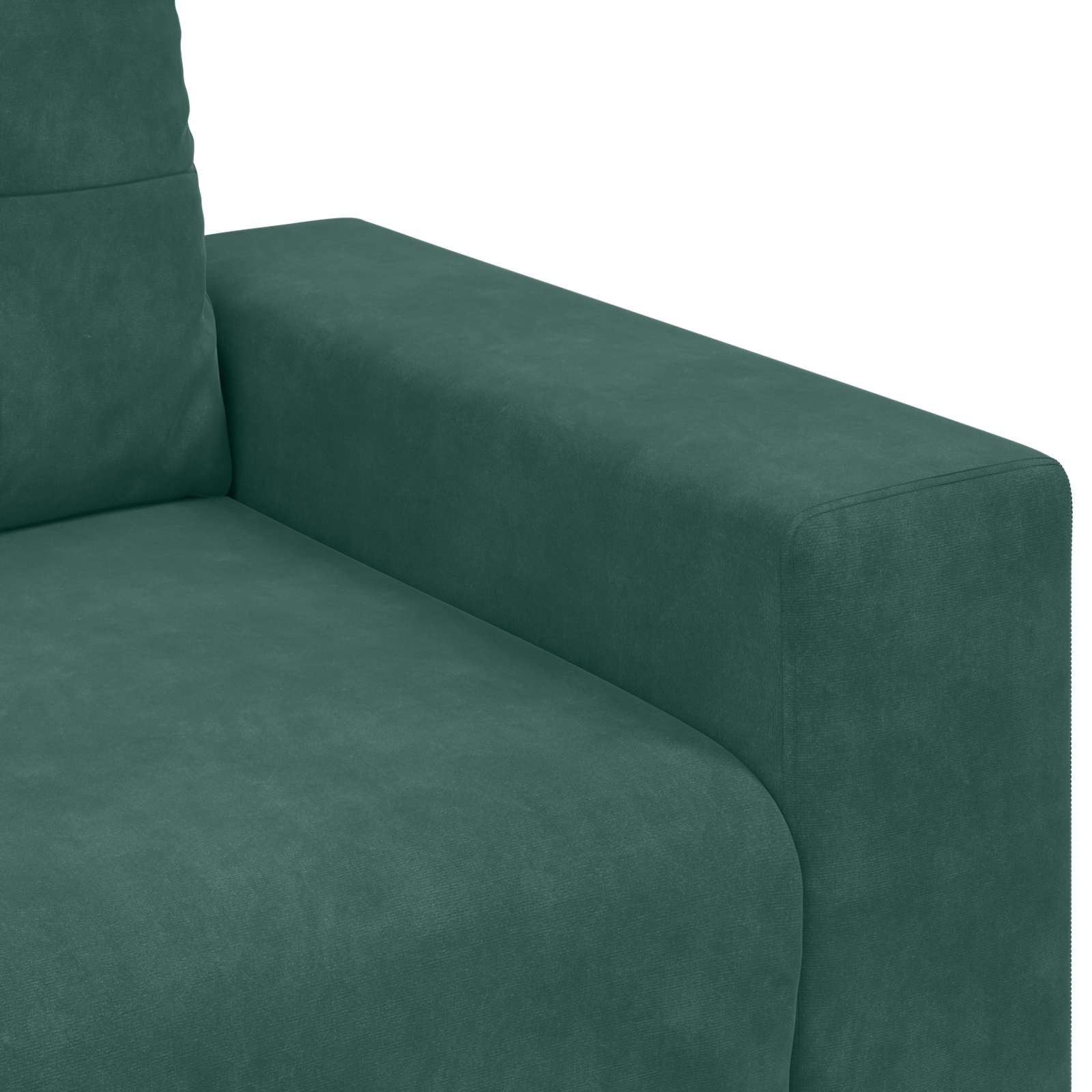 Canapé 2 pcs Vert foncé 221 x 80 x 80 cm tissu