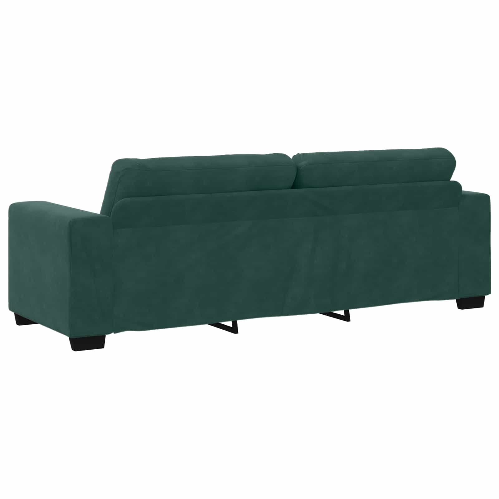 Canapé 2 pcs Vert foncé 221 x 80 x 80 cm tissu