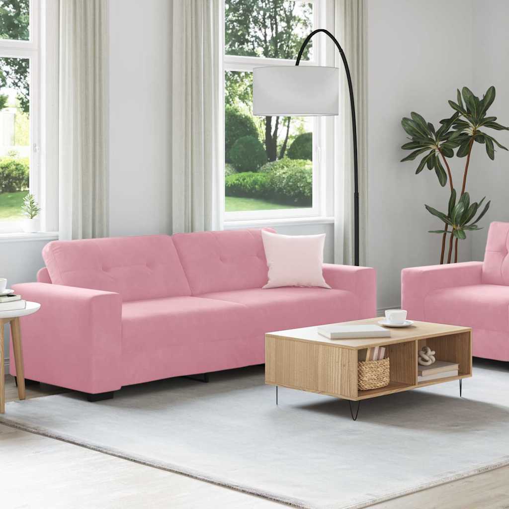 | Ensemble de Canapés | 2 pcs Rose 221 x 78 x 80 cm Velours - XIOS