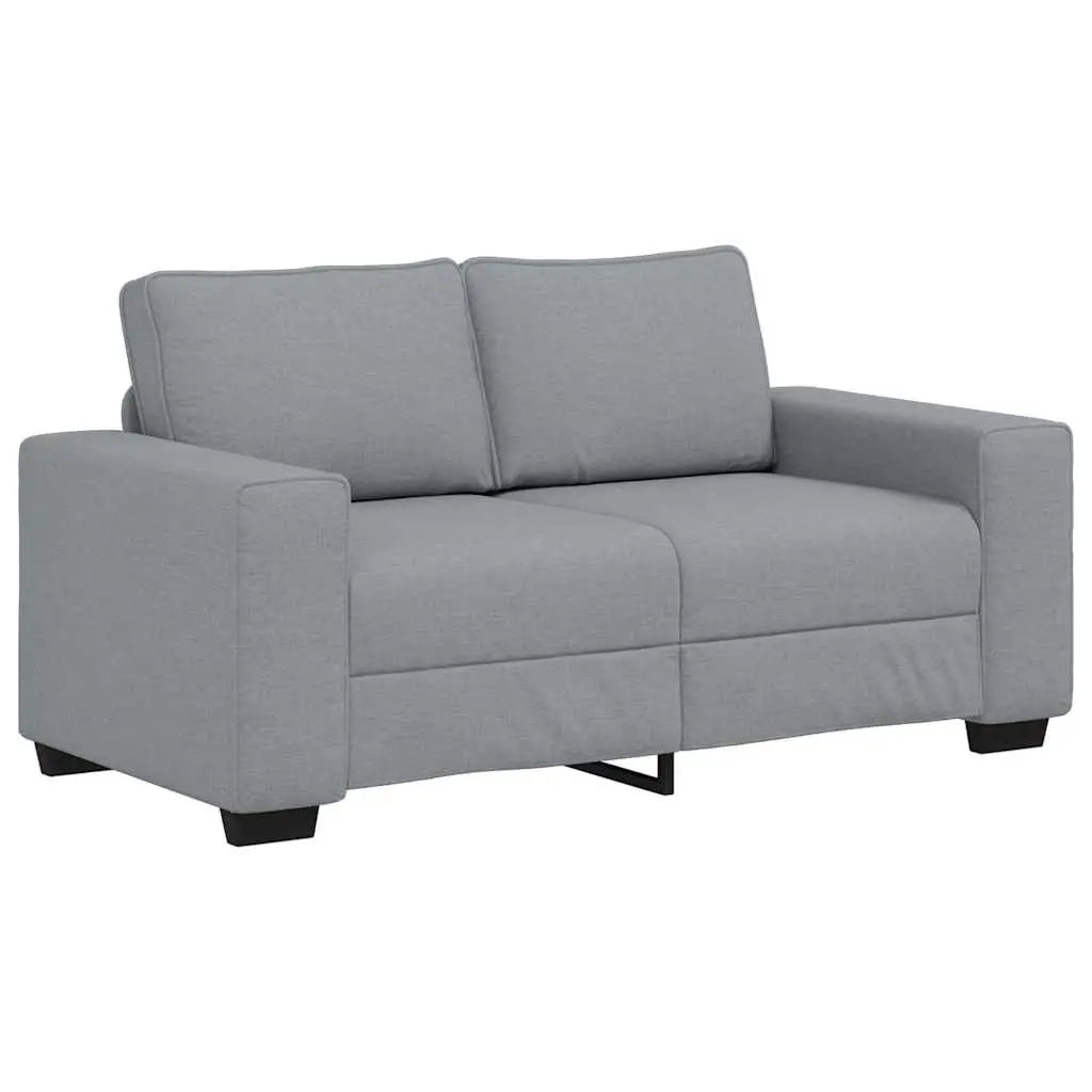 Ensemble de canapé 2 pcs avec coussins en tissu gris clair - XIOS