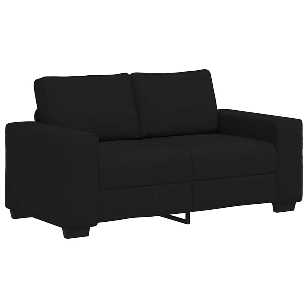 Ensemble de canapé 2 pcs avec coussins en tissu noir - XIOS