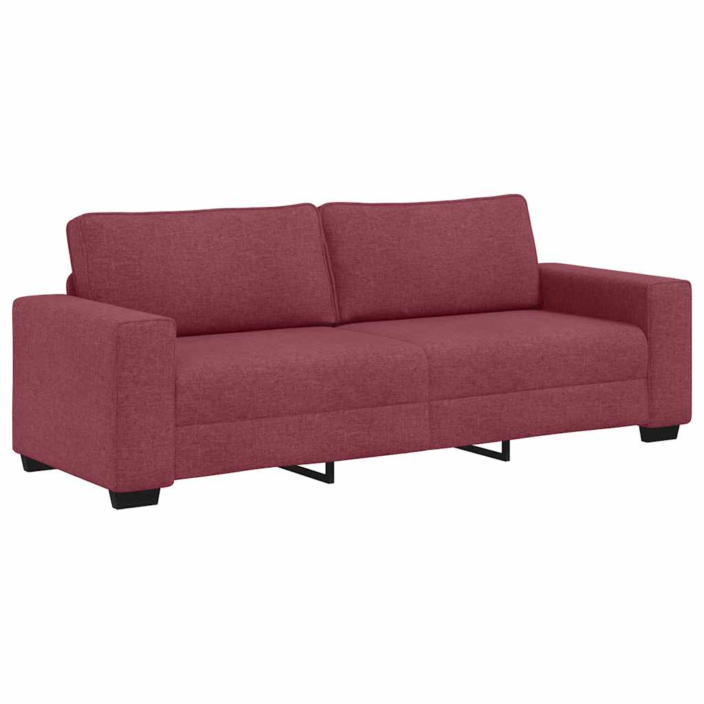 Ensemble de canapé 2 pcs avec coussins en tissu rouge bordeaux - XIOS