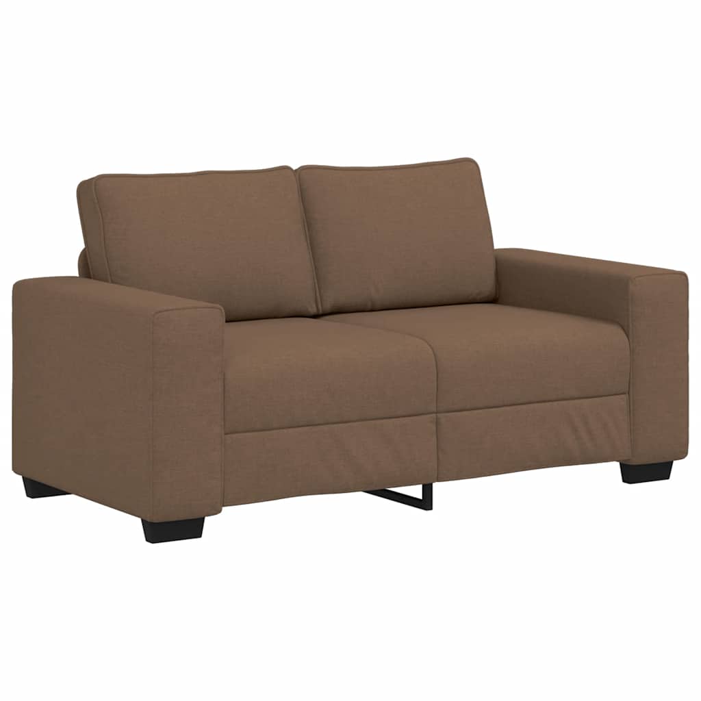 Ensemble de canapé 2 pcs avec coussins en tissu marron - XIOS