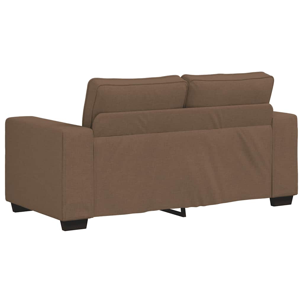 Ensemble de canapé 2 pcs avec coussins en tissu marron - XIOS