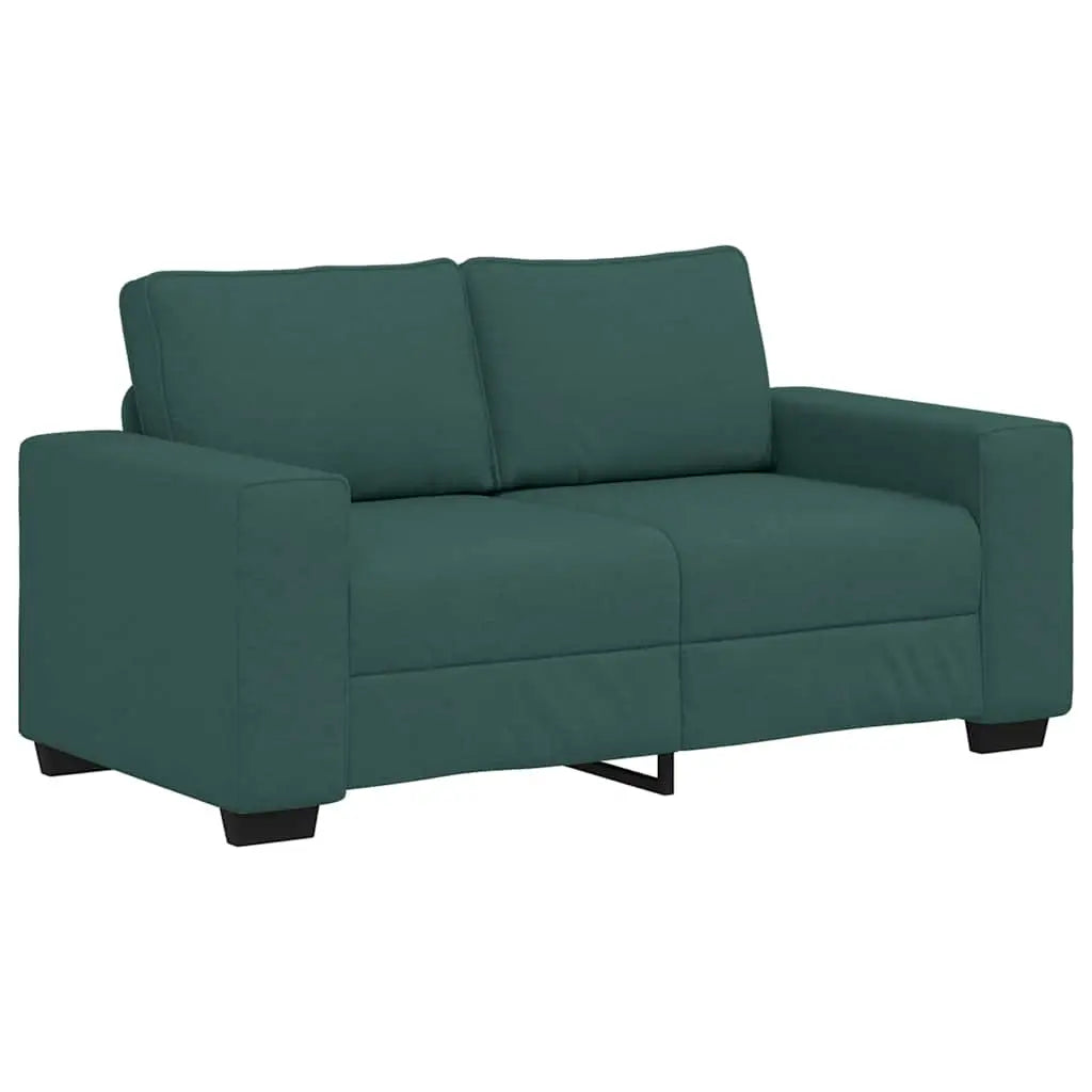 Ensemble de canapé 2 pcs avec coussins en tissu vert foncé - XIOS