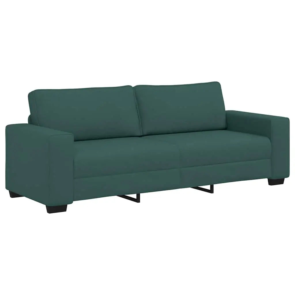 Ensemble de canapé 2 pcs avec coussins en tissu vert foncé - XIOS