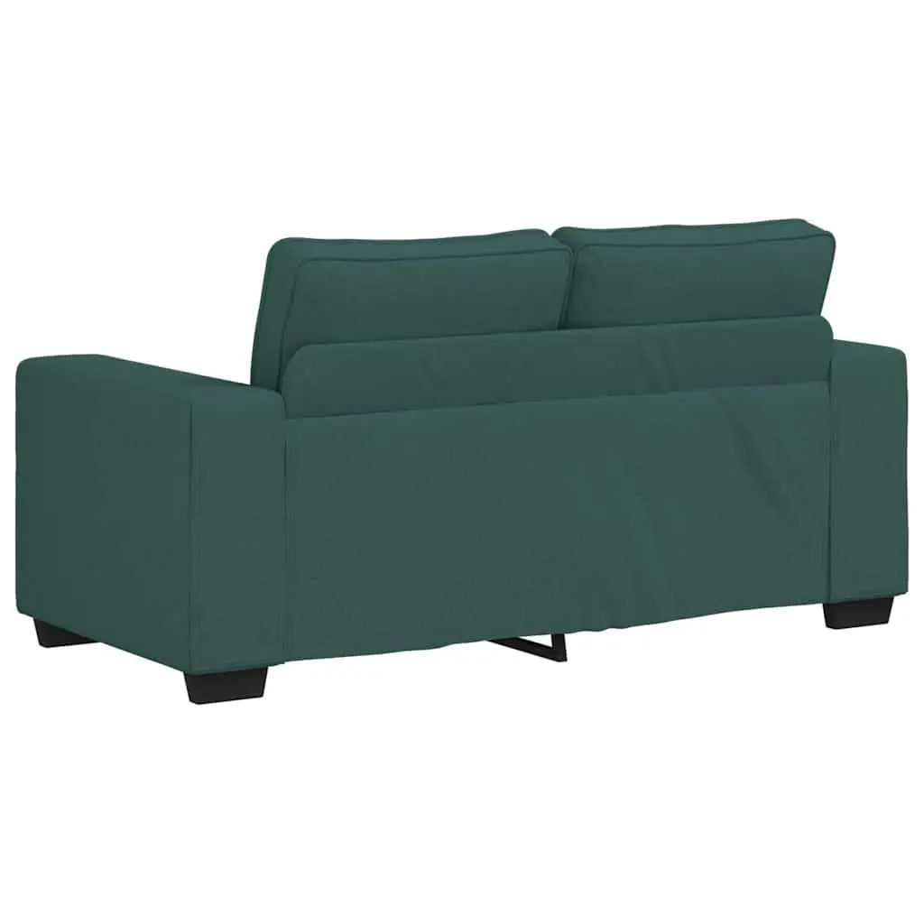Ensemble de canapé 2 pcs avec coussins en tissu vert foncé - XIOS
