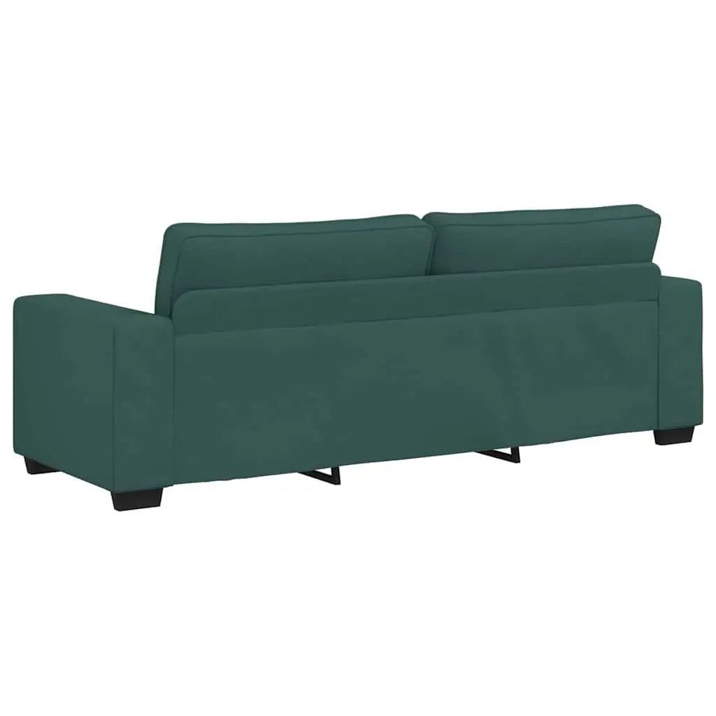 Ensemble de canapé 2 pcs avec coussins en tissu vert foncé - XIOS