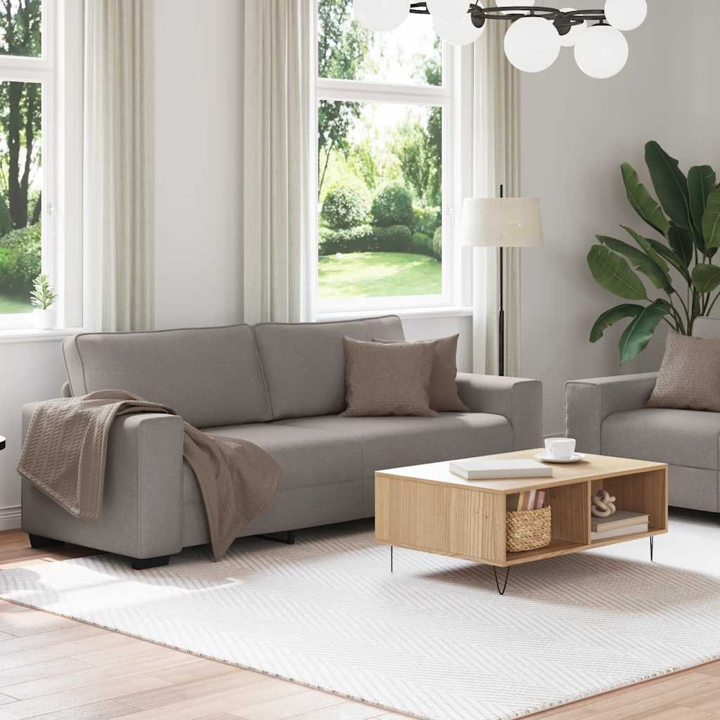 Ensemble de canapé 2 pcs avec coussins en tissu taupe - XIOS