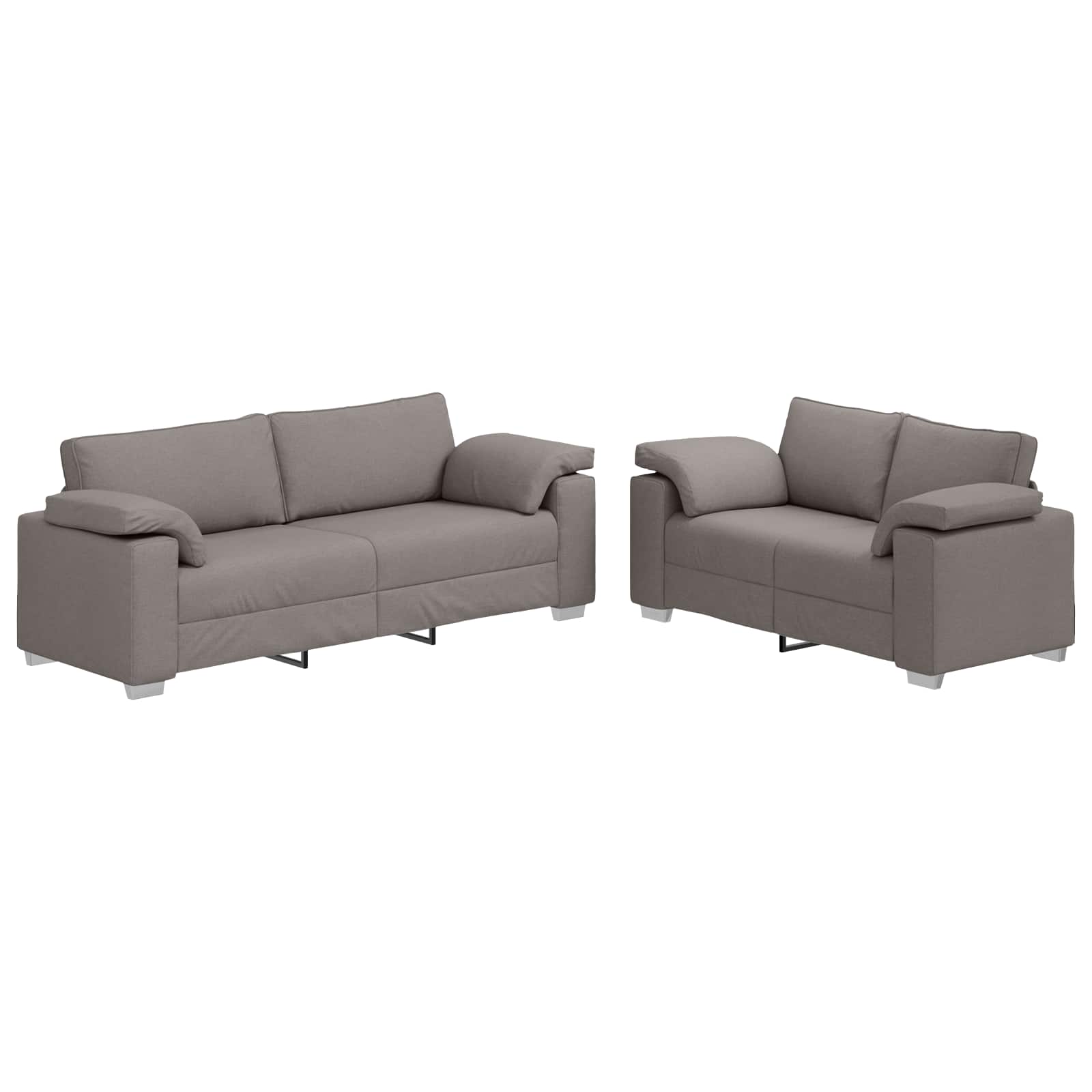 Canapé 2 pcs Taupe 219 x 80 x 82 cm tissu - XIOS