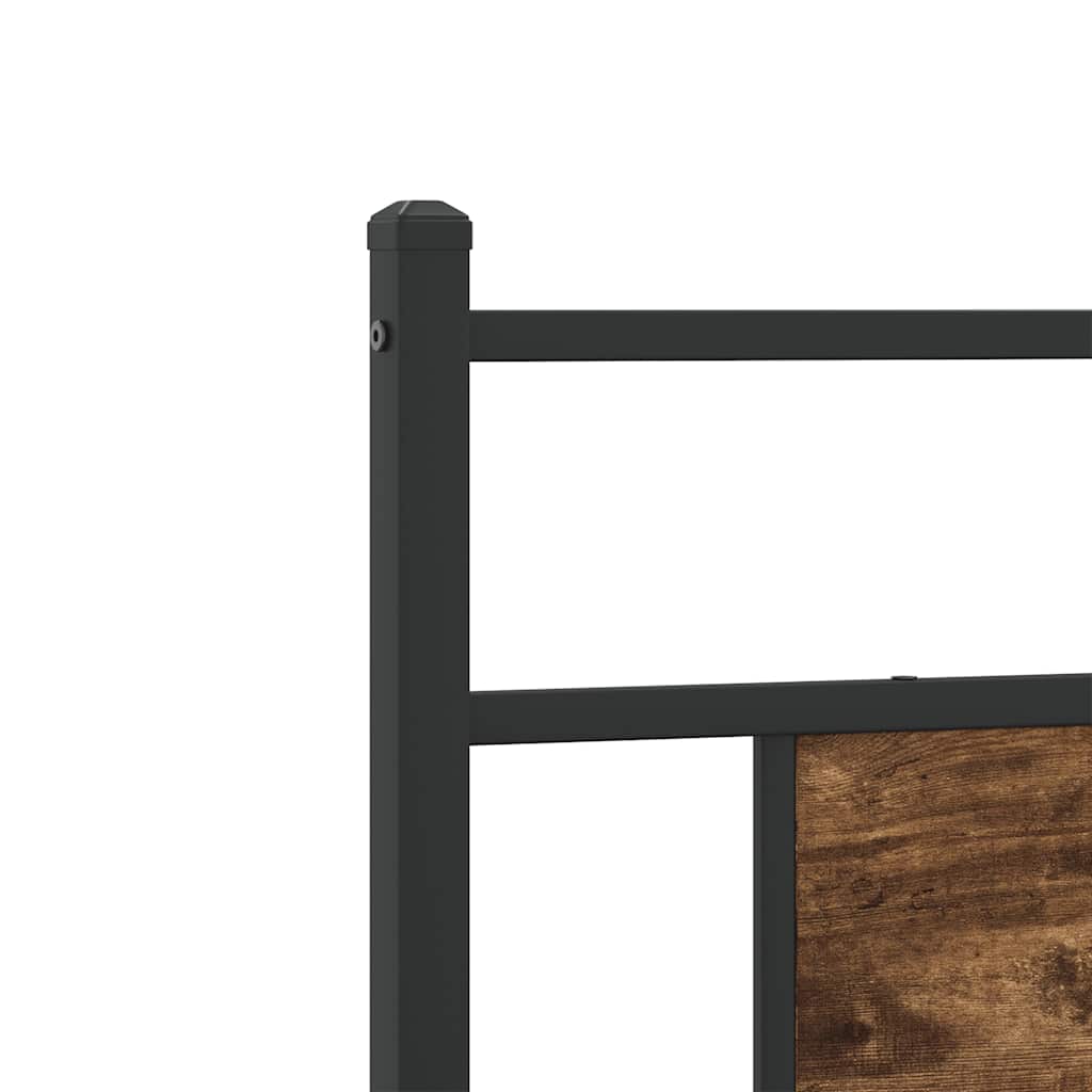 Cadre de lit sans matelas chêne fumé 75x190cm bois d'ingénierie - XIOS