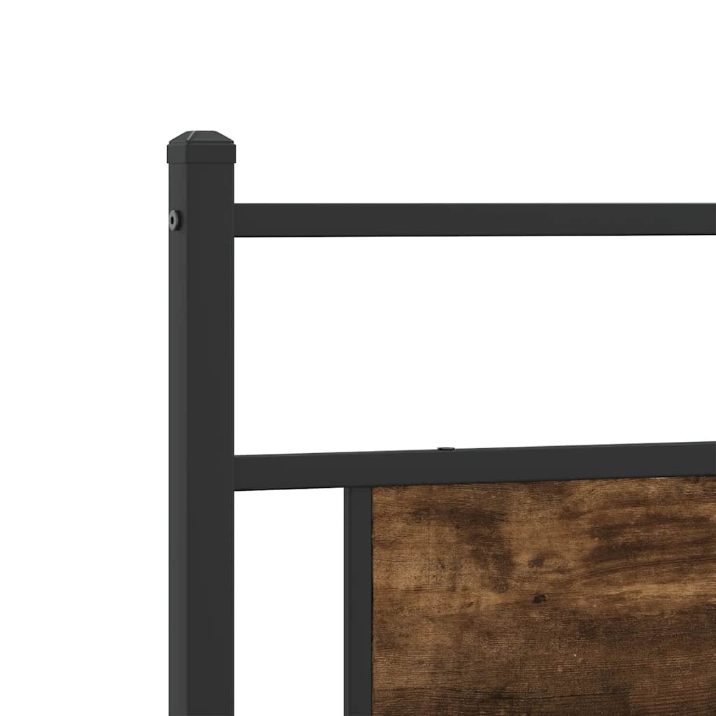 Cadre de lit sans matelas chêne fumé 100x190 cm bois ingénierie - XIOS