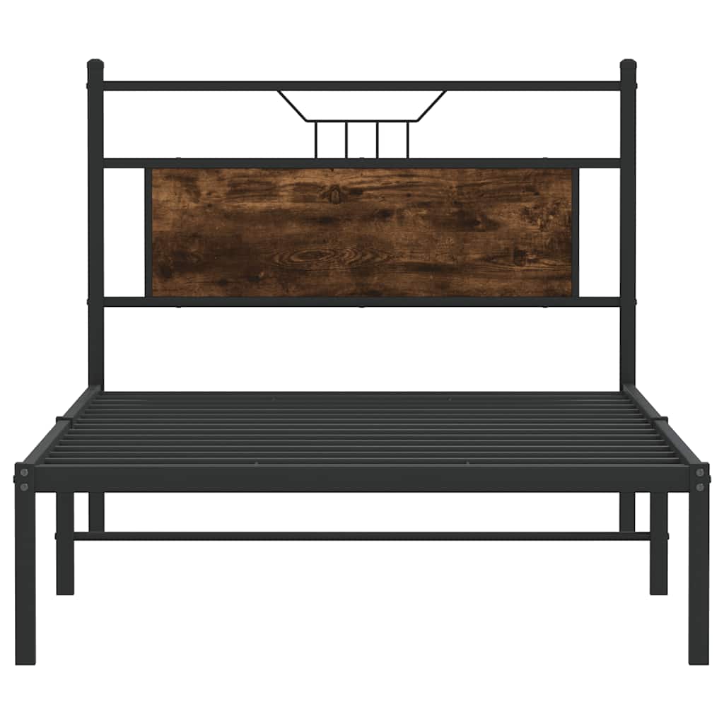 Cadre de lit sans matelas chêne fumé 100x200 cm bois ingénierie - XIOS