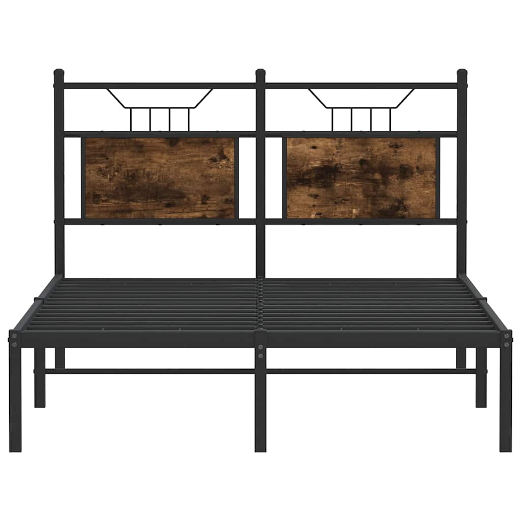 Cadre de lit sans matelas chêne fumé 120x190 cm bois ingénierie - XIOS
