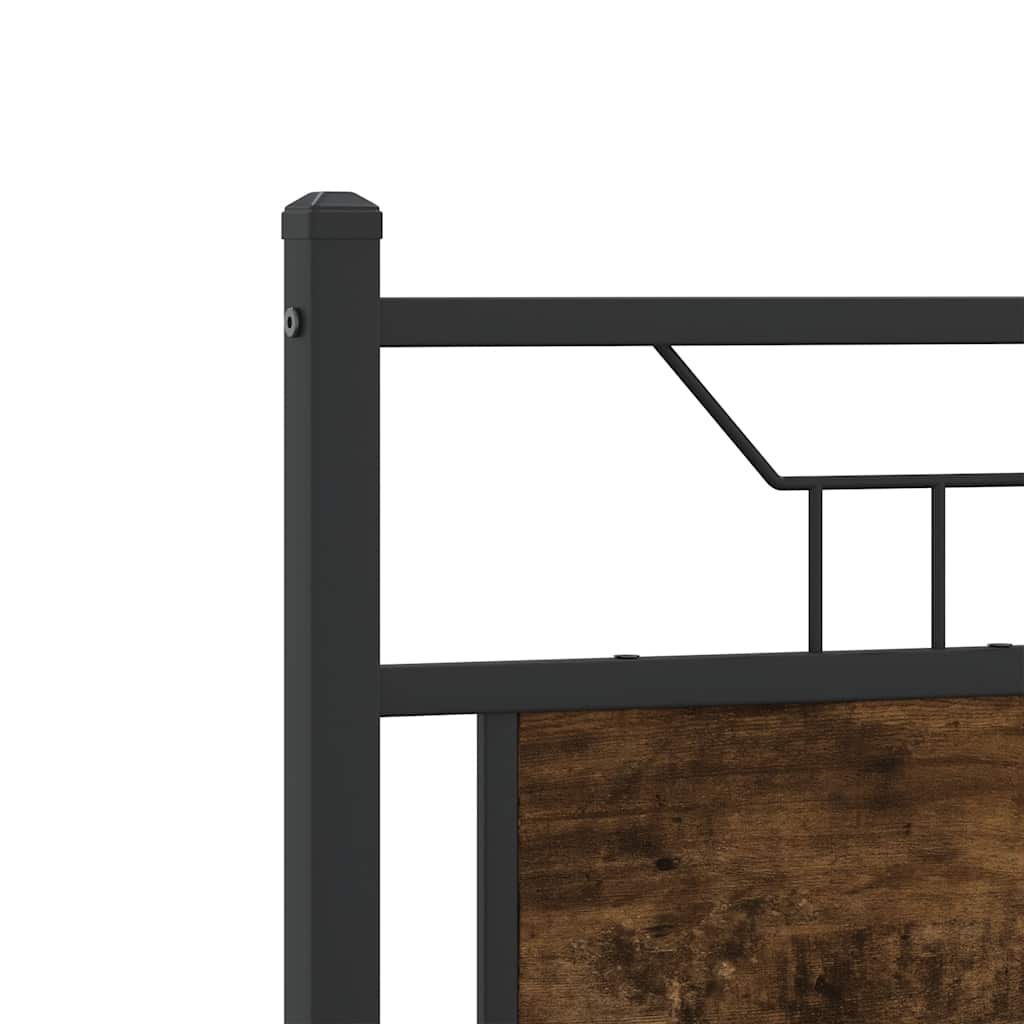 Cadre de lit sans matelas chêne fumé 120x190 cm bois ingénierie - XIOS