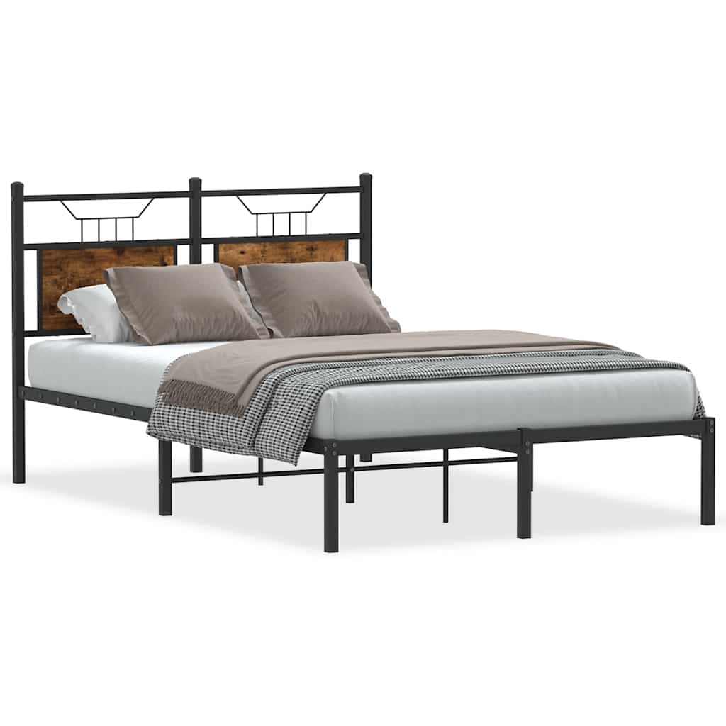 Cadre de lit sans matelas chêne fumé 120x200 cm bois ingénierie - XIOS