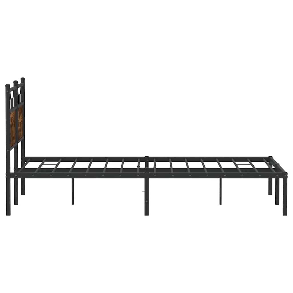 Cadre de lit sans matelas chêne fumé 137x190 cm bois ingénierie - XIOS