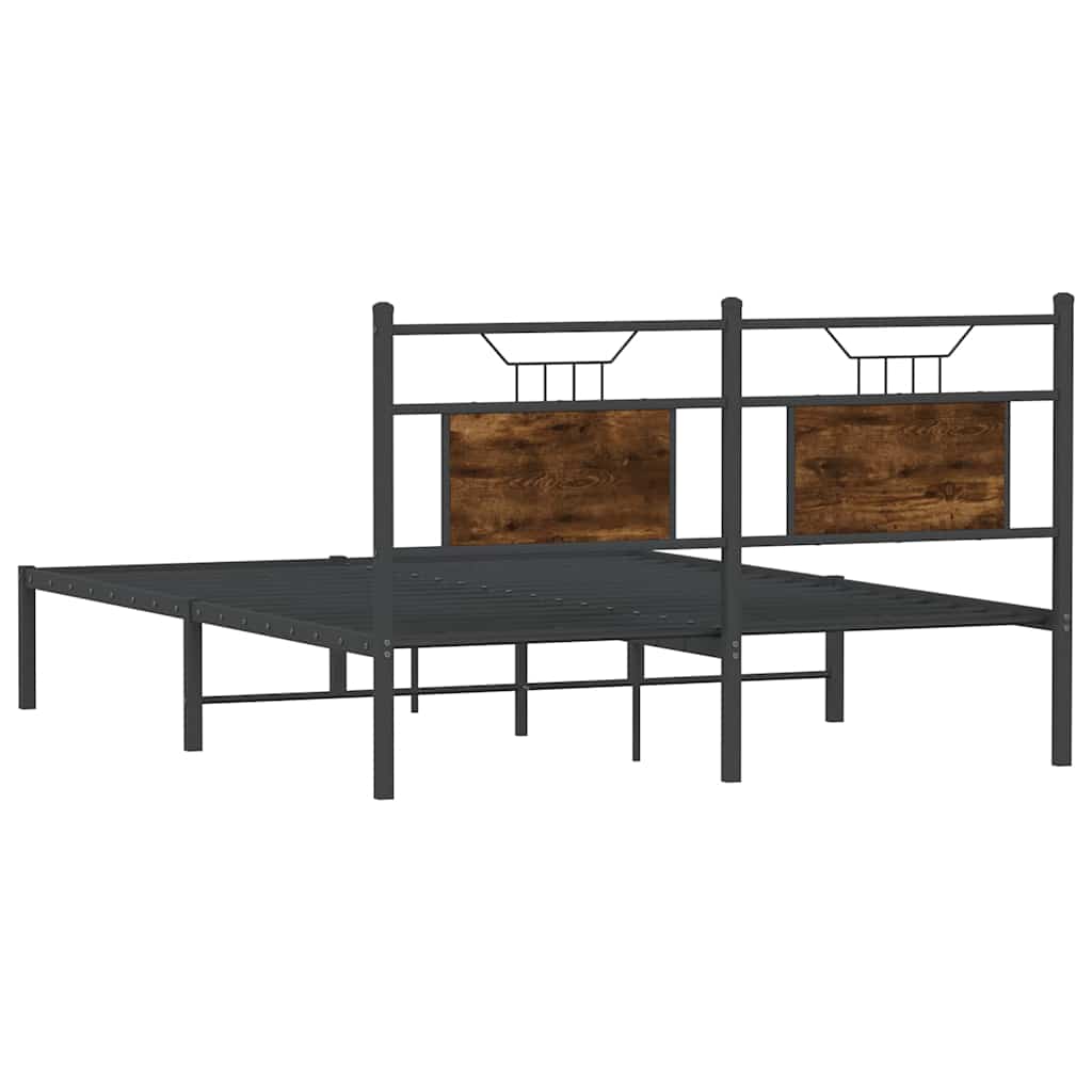Cadre de lit sans matelas chêne fumé 140x190 cm bois ingénierie - XIOS
