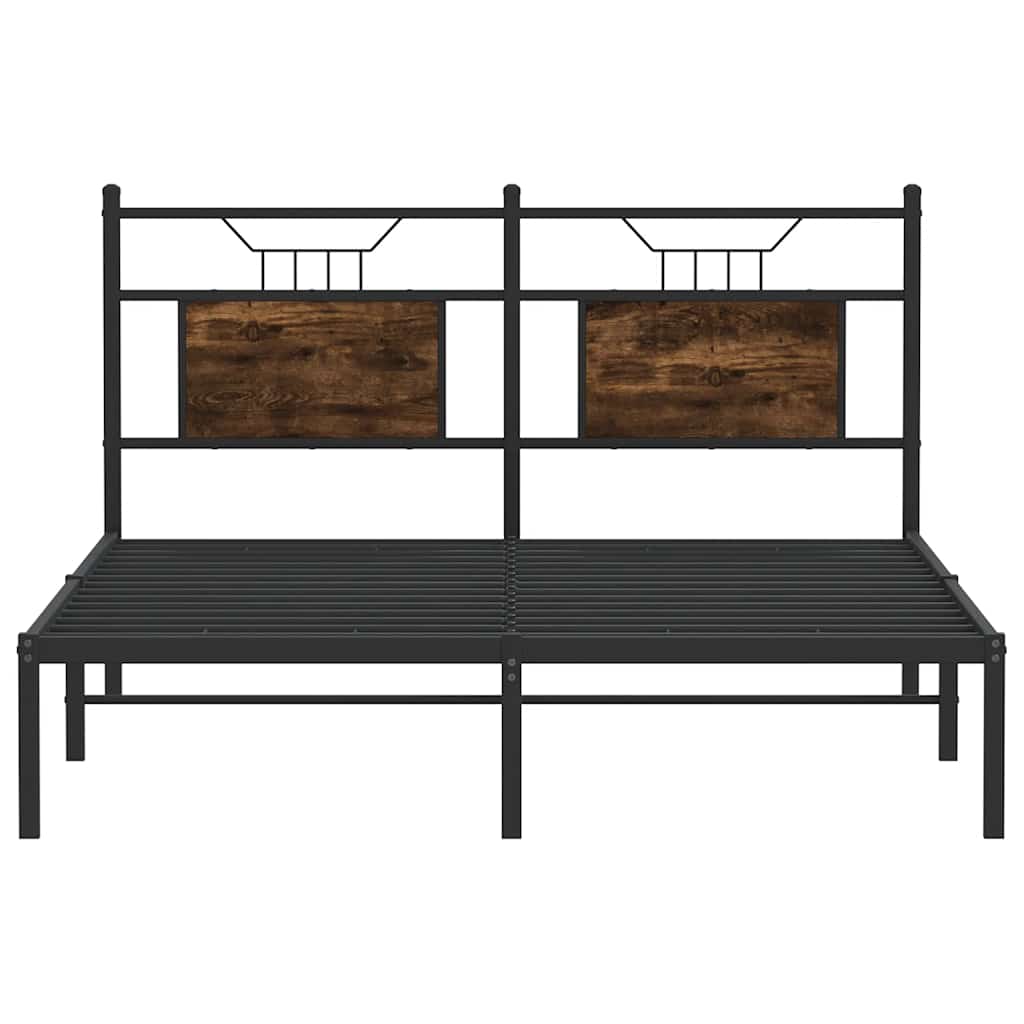 Cadre de lit sans matelas chêne fumé 140x200 cm bois ingénierie - XIOS