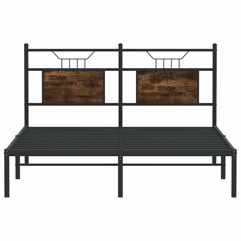 Cadre de lit sans matelas chêne fumé 150x200 cm bois ingénierie - XIOS