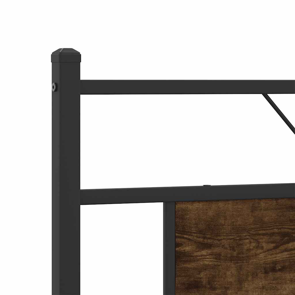Cadre de lit sans matelas chêne fumé 160x200 cm bois ingénierie - XIOS