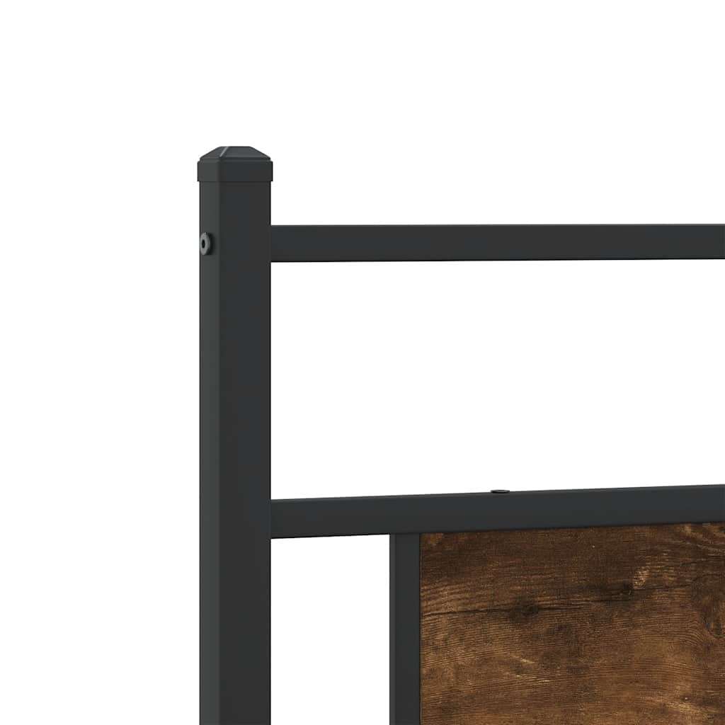 Cadre de lit sans matelas chêne fumé 193x201 cm bois ingénierie - XIOS