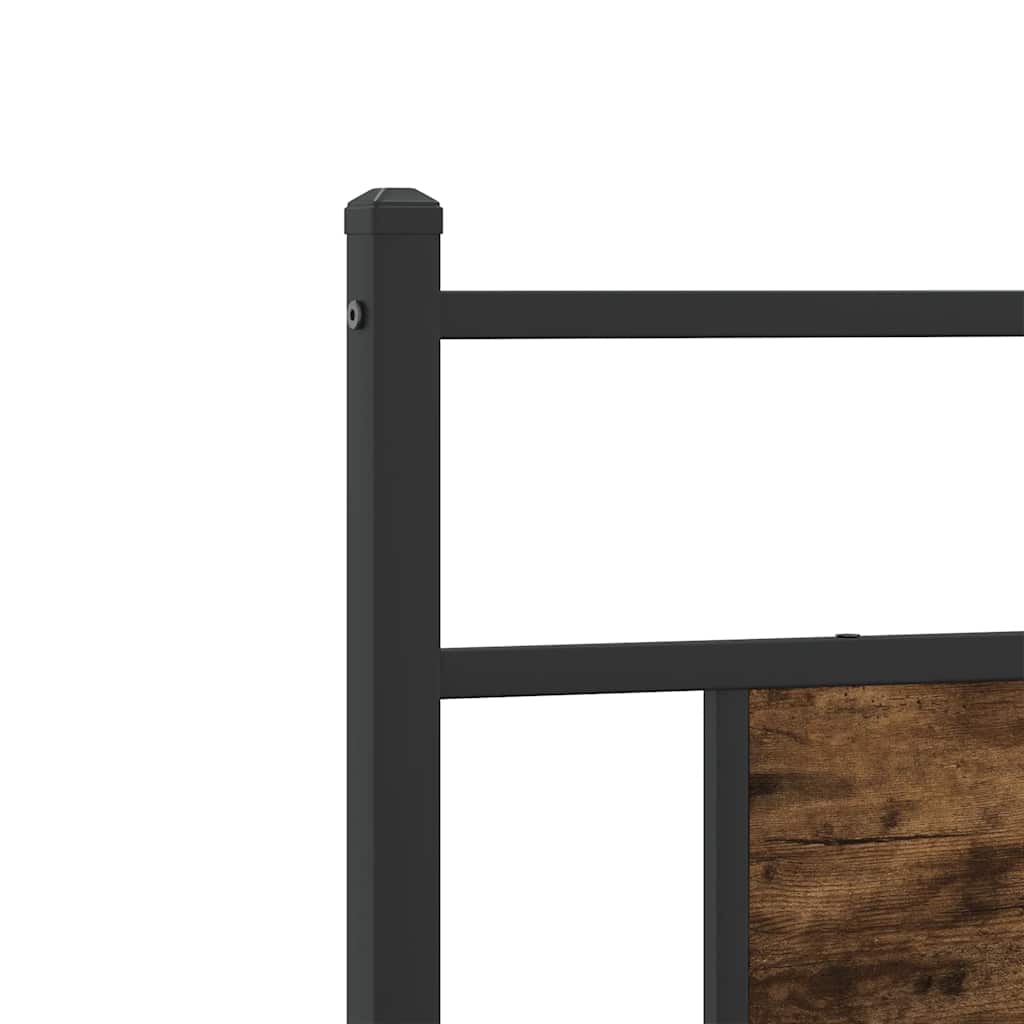 Cadre de lit sans matelas chêne fumé 90x190cm bois d'ingénierie - XIOS