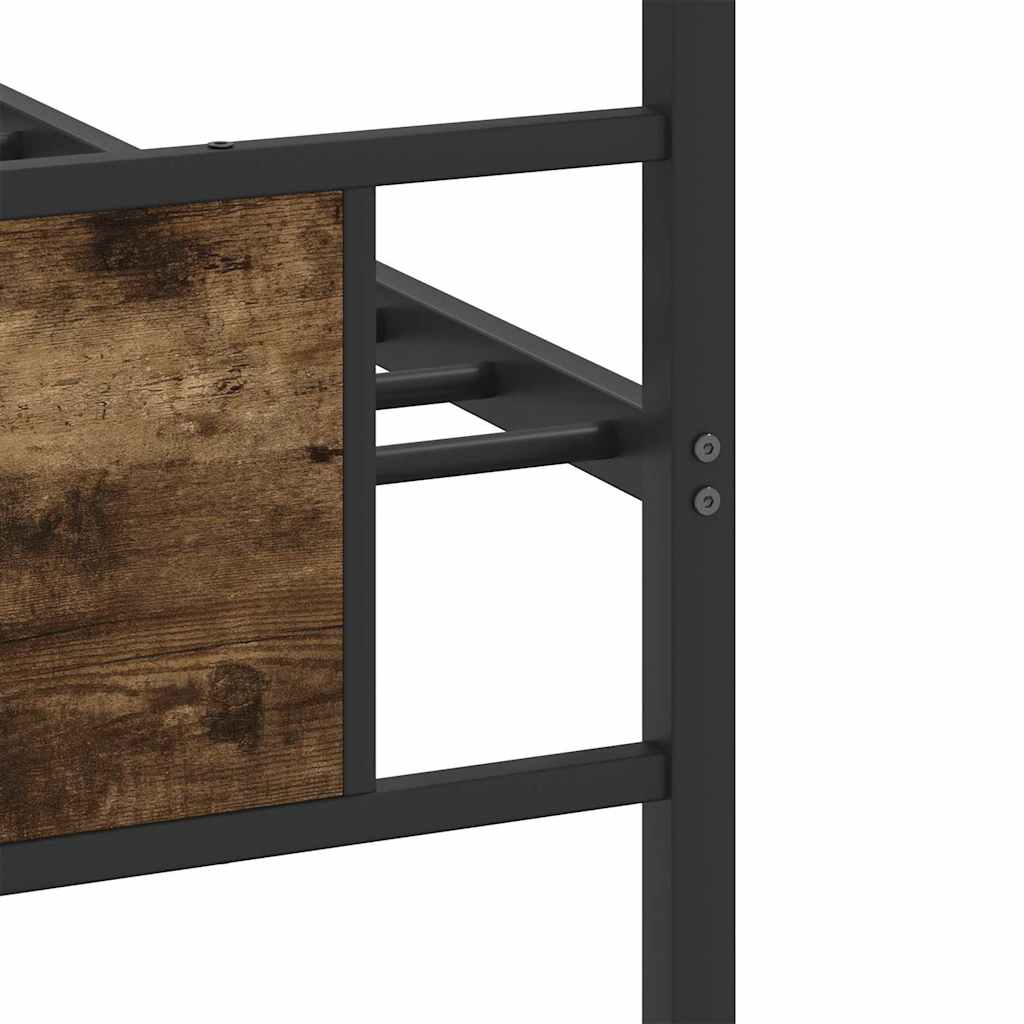 Cadre de lit sans matelas chêne fumé 90x190cm bois d'ingénierie - XIOS