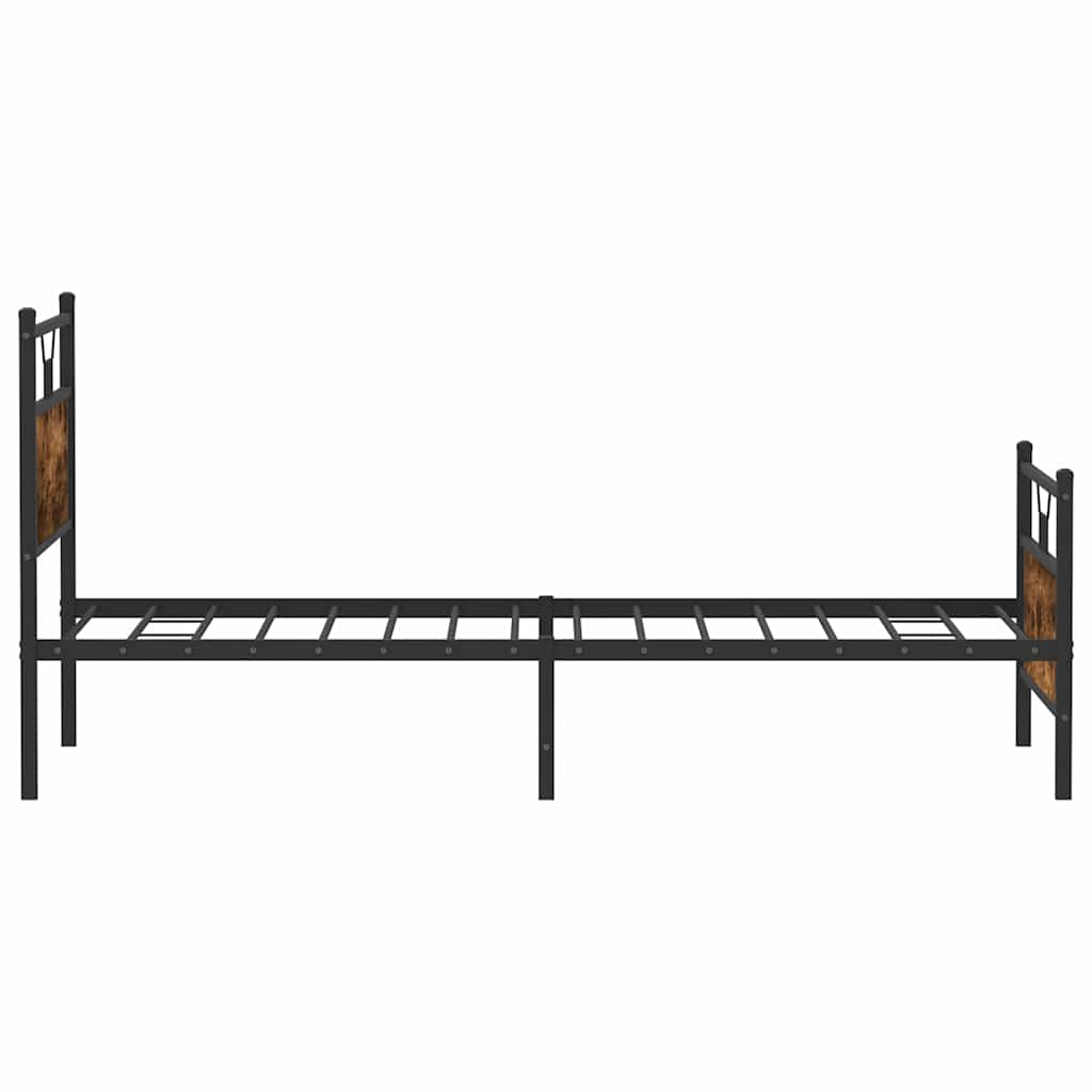 Cadre de lit sans matelas chêne fumé 100x190 cm bois ingénierie - XIOS
