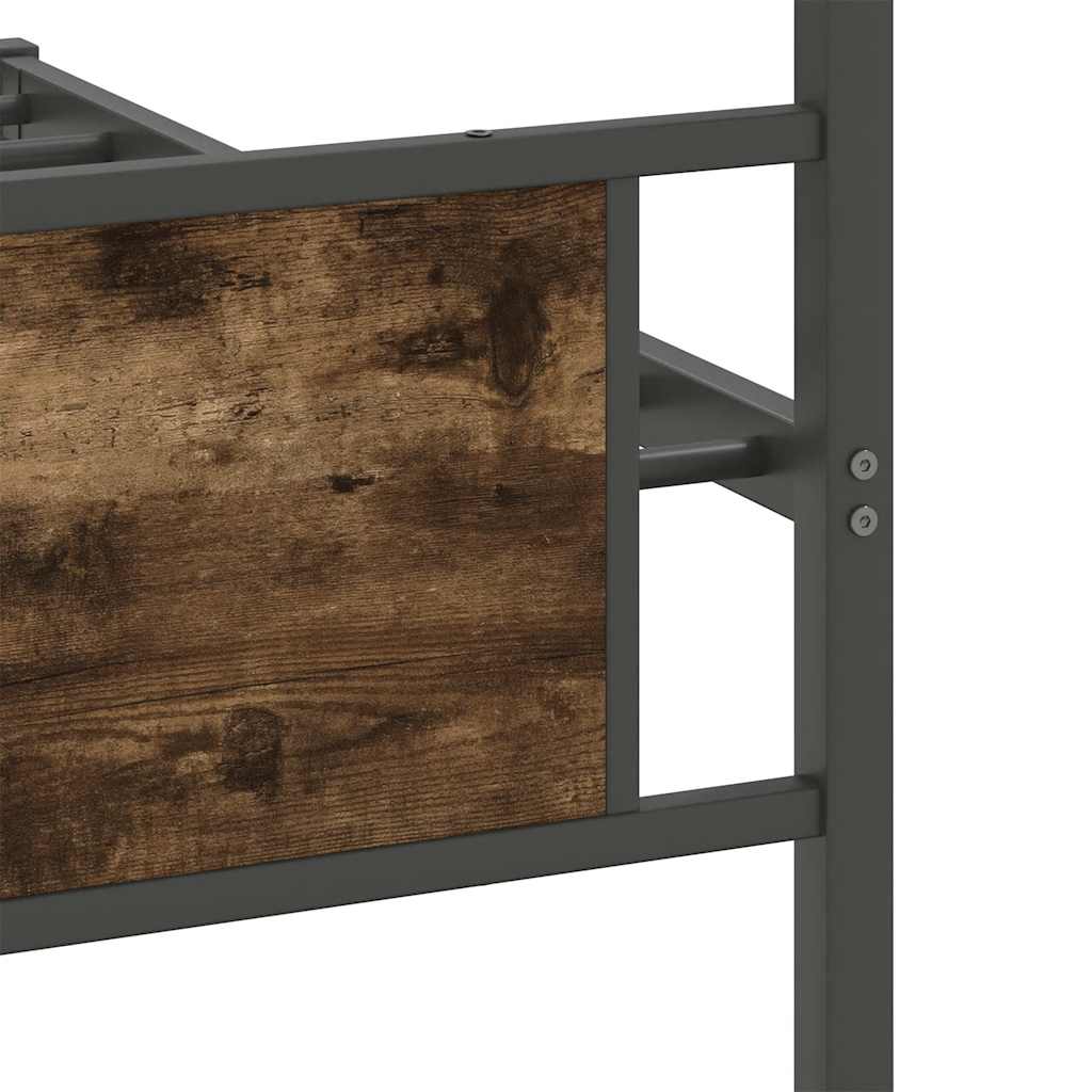 Cadre de lit sans matelas chêne fumé 100x200 cm bois ingénierie - XIOS