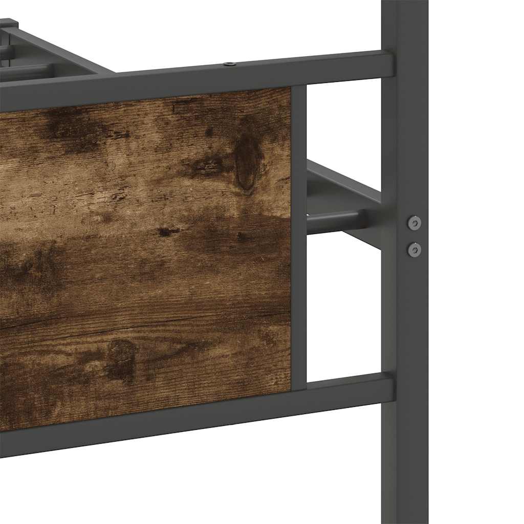 Cadre de lit sans matelas chêne fumé 107x203 cm bois ingénierie - XIOS