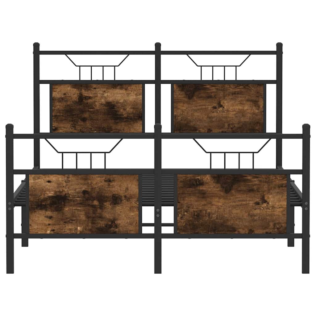 Cadre de lit sans matelas chêne fumé 120x190 cm bois ingénierie - XIOS