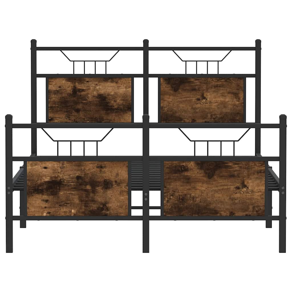 Cadre de lit sans matelas chêne fumé 120x200 cm bois ingénierie - XIOS