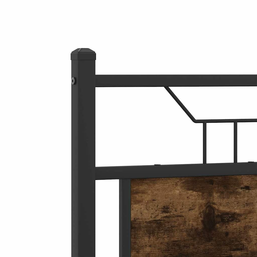 Cadre de lit sans matelas chêne fumé 120x200 cm bois ingénierie - XIOS