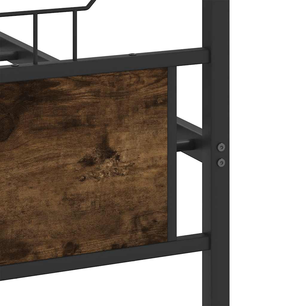 Cadre de lit sans matelas chêne fumé 120x200 cm bois ingénierie - XIOS