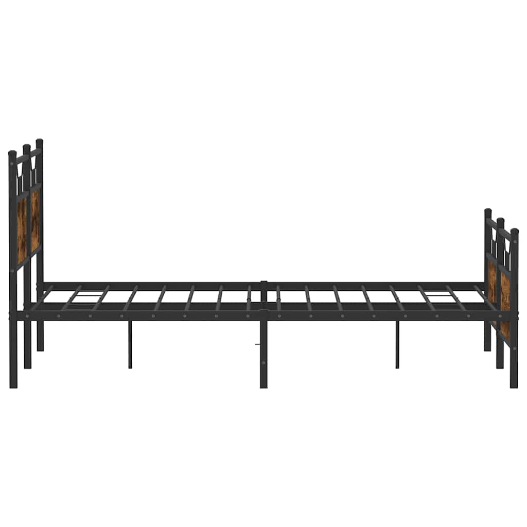 Cadre de lit sans matelas chêne fumé 137x190 cm bois ingénierie - XIOS