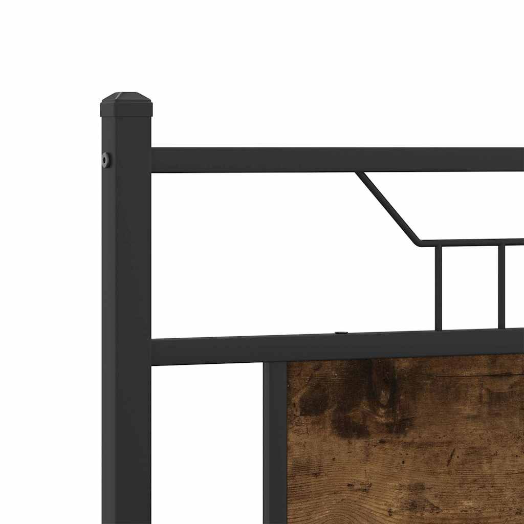 Cadre de lit sans matelas chêne fumé 150x200 cm bois ingénierie - XIOS