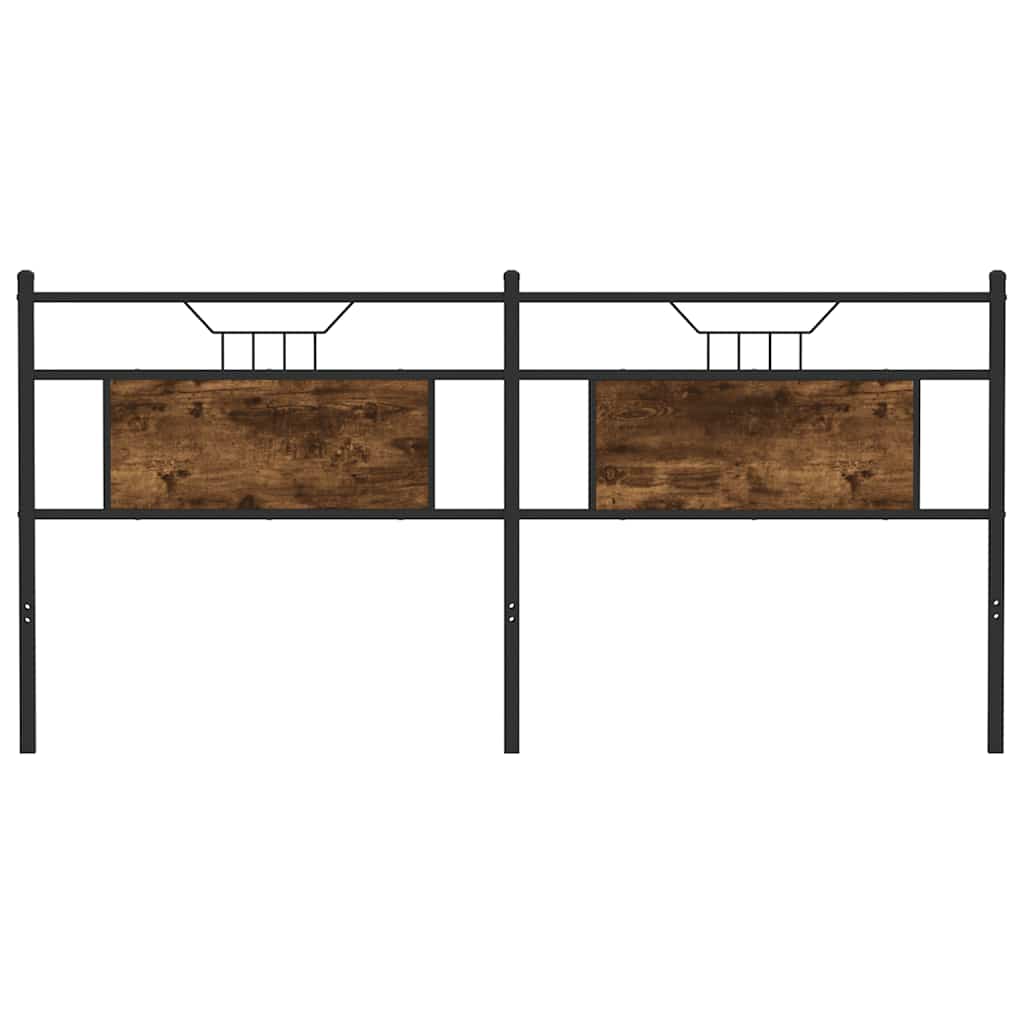 Tête de lit chêne fumé 180 cm bois d'ingénierie et acier - XIOS