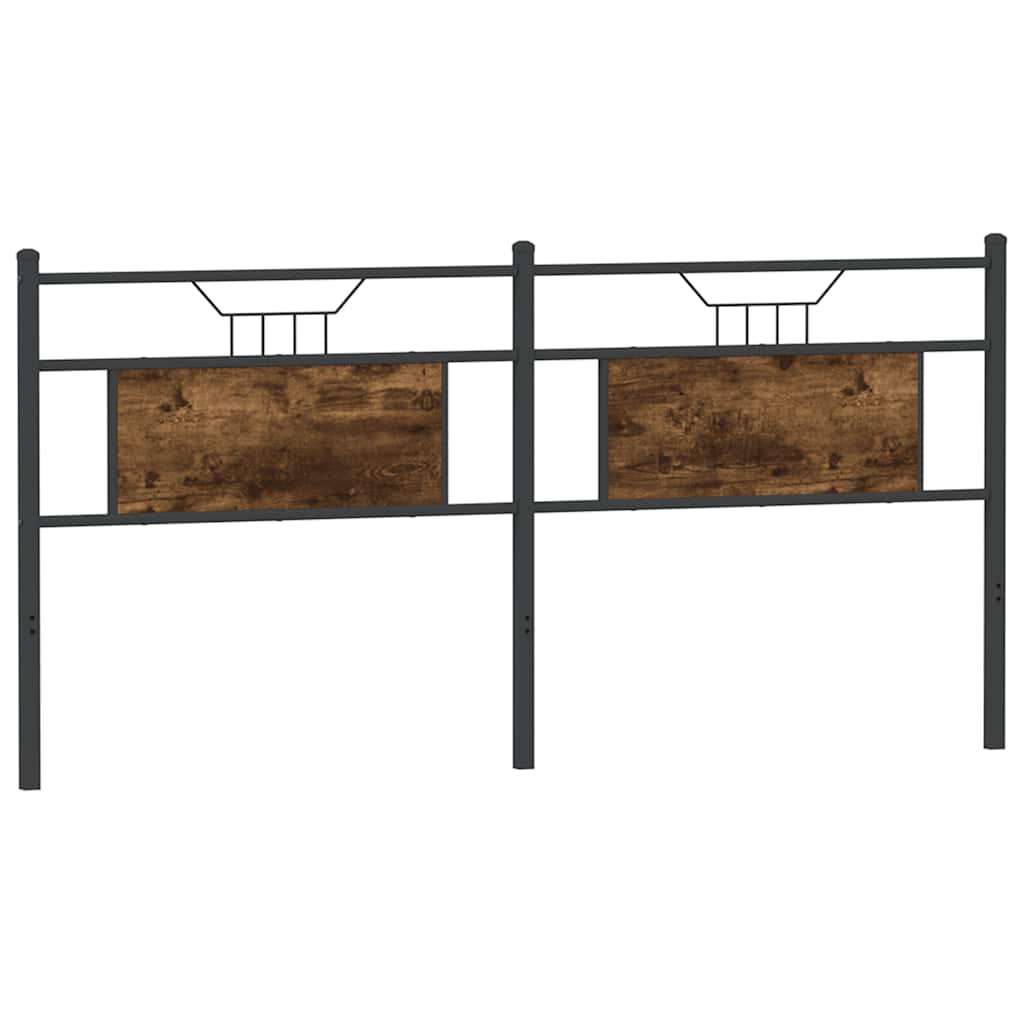 Tête de lit chêne fumé 180 cm bois d'ingénierie et acier - XIOS