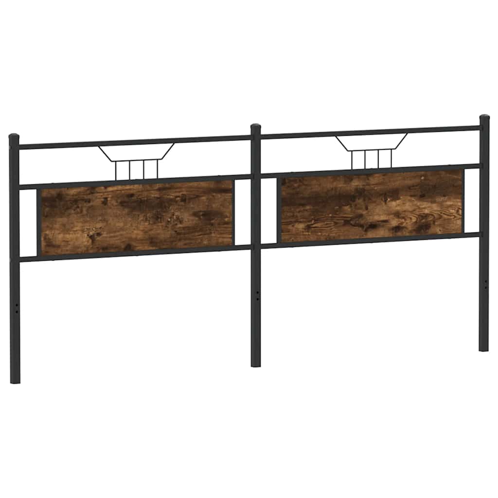 Tête de lit chêne fumé 193 cm bois d'ingénierie et acier - XIOS