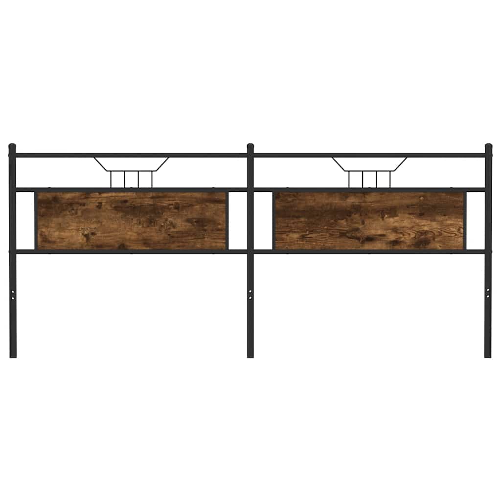 Tête de lit chêne fumé 193 cm bois d'ingénierie et acier - XIOS