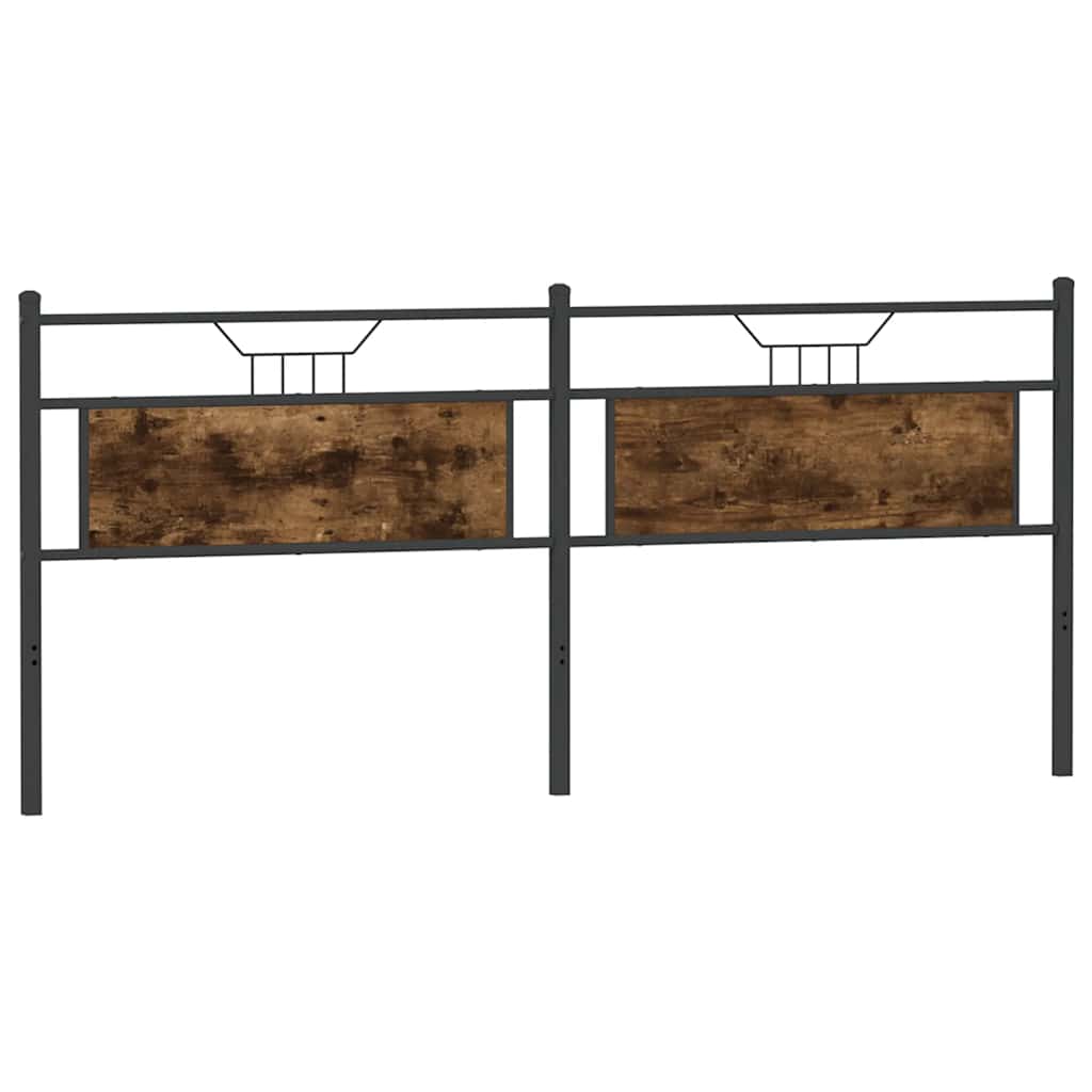 Tête de lit chêne fumé 193 cm bois d'ingénierie et acier - XIOS