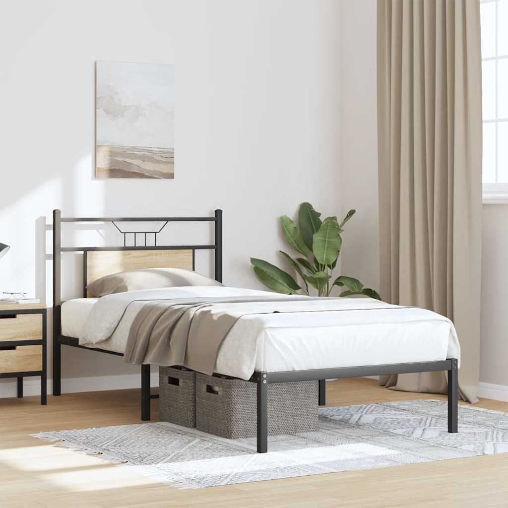 Cadre de lit sans matelas chêne sonoma 80x200 cm - XIOS