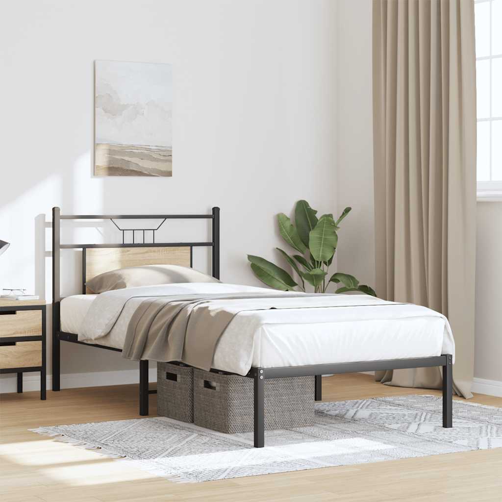 Cadre de lit sans matelas chêne sonoma 90x190 cm - XIOS