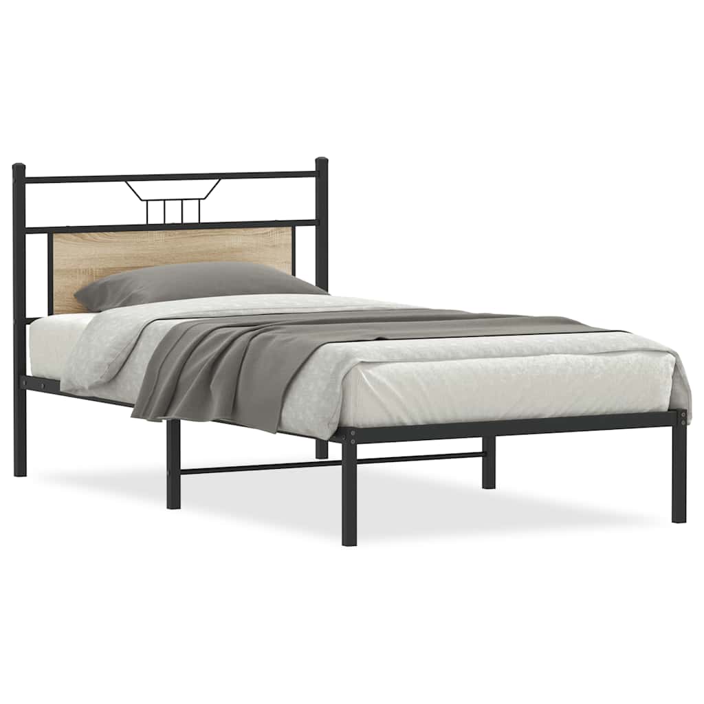 Cadre de lit sans matelas chêne sonoma 100x190 cm - XIOS