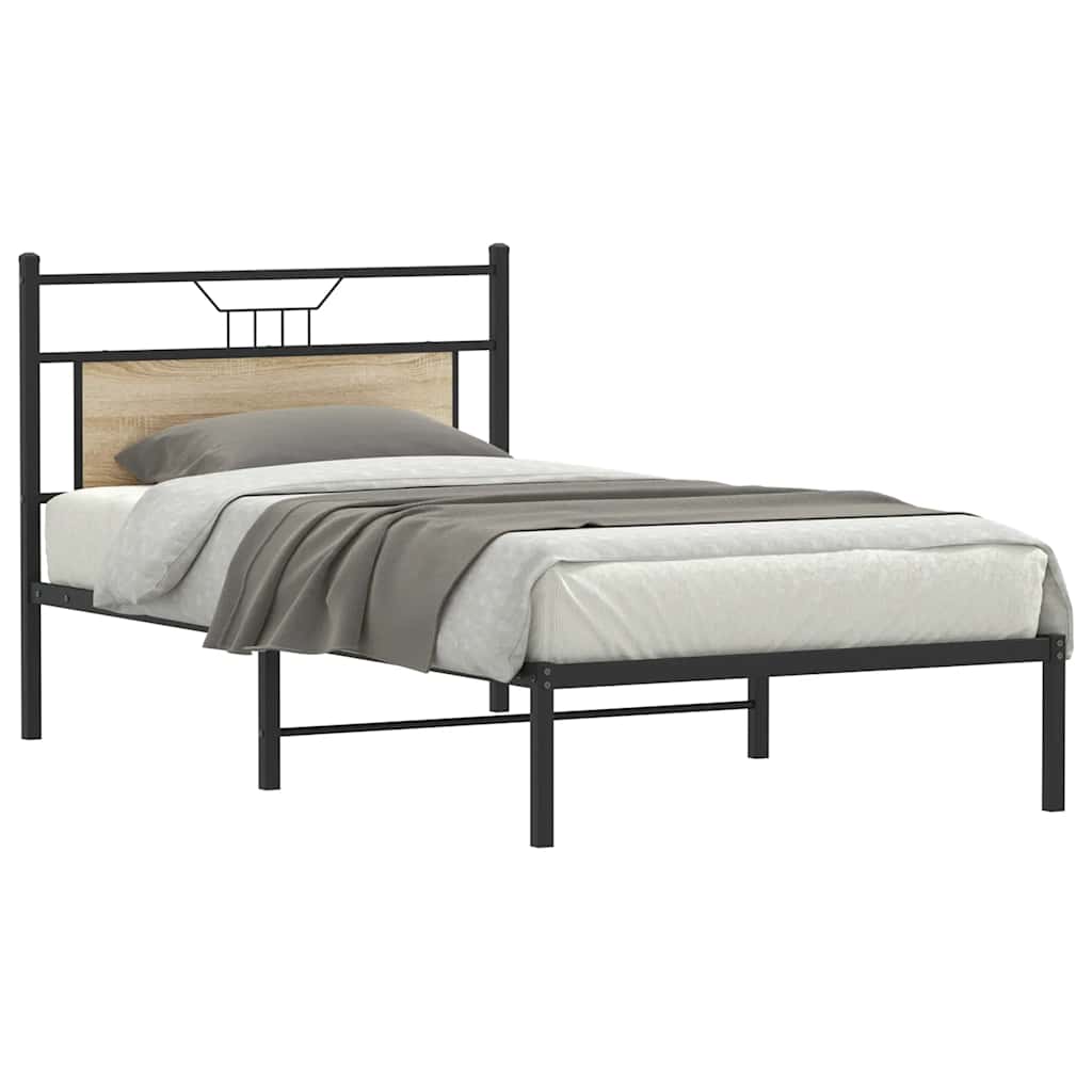 Cadre de lit sans matelas chêne sonoma 100x190 cm - XIOS