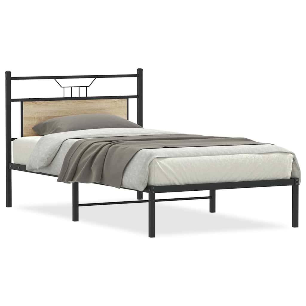 Cadre de lit sans matelas chêne sonoma 107x203 cm - XIOS